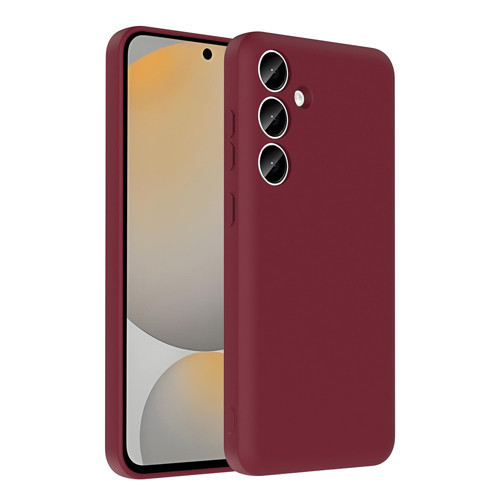 Galaxy A55 Kılıf Kamera Korumalı Kartlık Hazneli MKST Vitra Kapak - Mürdüm
