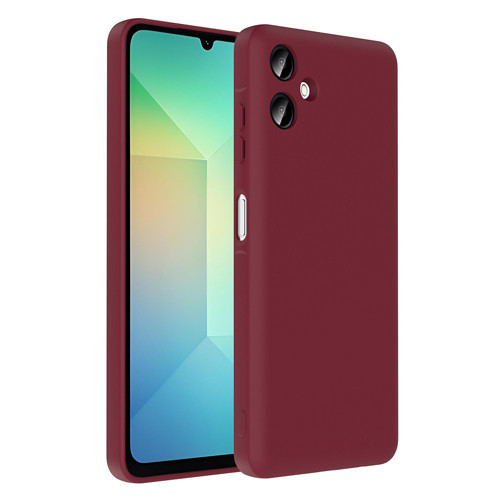 Galaxy A06 Kılıf Kamera Korumalı Kartlık Hazneli MKST Vitra Kapak - Mürdüm