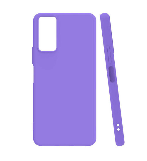 Galaxy A03S Kılıf MKST Biye Silikon - Lila