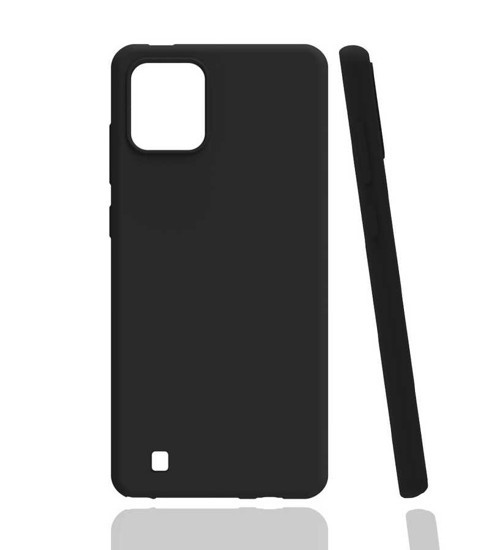 Realme C11 2021 Kılıf MKST Biye Silikon - Siyah
