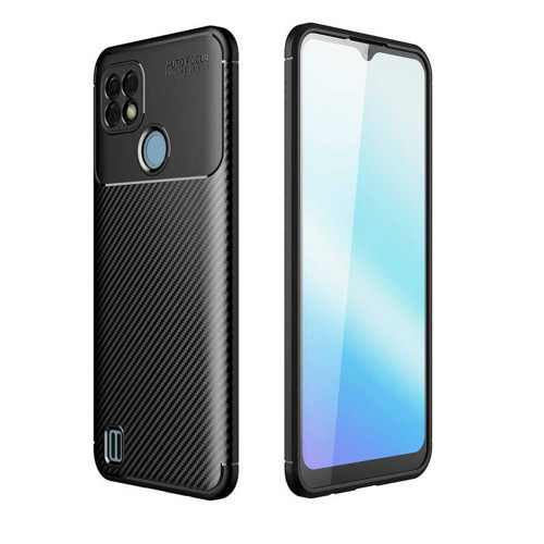 Realme C25 Kılıf MKST Negro Silikon Kapak - Siyah