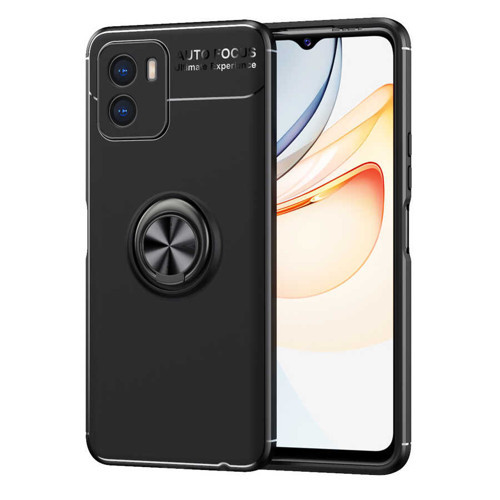 Vivo Y15S Kılıf MKST Ravel Silikon Kapak - Siyah