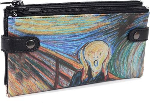 Scream Baskılı Çıt Çıtlı Tasarım Cüzdan