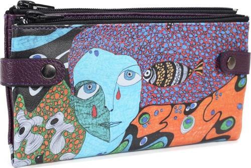 Tablo Baskılı Çıt Çıtlı Tasarım Cüzdan