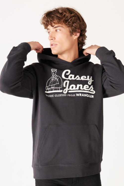 Pamuklu Loose Fit Şardonlu Kapüşon Yaka Erkek Sweat W6H6I3 XV6 KOYU GRİ