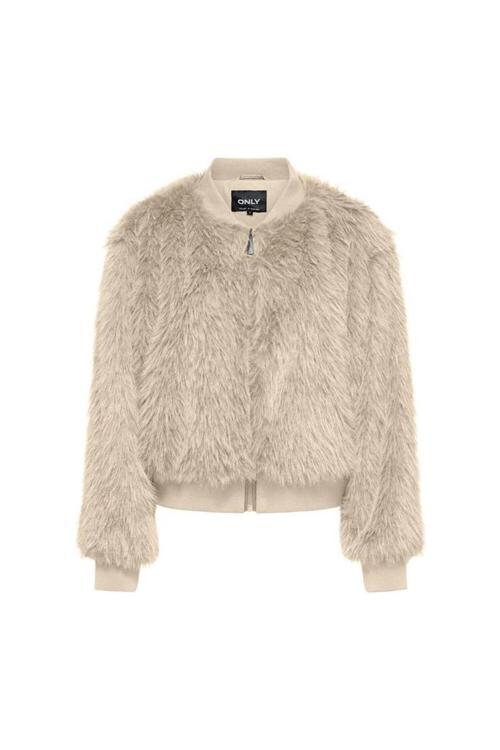 Onlmanny Regular Fit Kolej Yaka Yumuşak Tüylü Bayan Mont 15322405 TAŞ