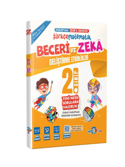 MAVİ BONCUK YAYINLARI 2. SINIF BECERİ VE ZEKA GELİŞTİRME ETKİNLİKLERİ KİTABI