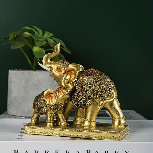 Lüks İşlemeli Saatli At Heykeli Dekoratif Masaüstü Biblo Ev & Ofis Hediyesi 16 cm. Yeni Yıl Hediyesi