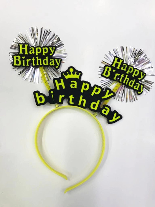 BFS Nessiworld Happy Birthday Neon Renk Doğum Günü Tacı 12 Adet