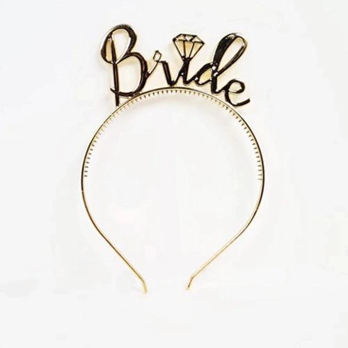 BFS   BrideYazılıTaçveBrideToBeYazılıGözlükSetiAltınRenk