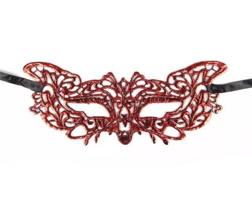 BFS   Kırmızı Dantel Masquerade Maskesi 9 No