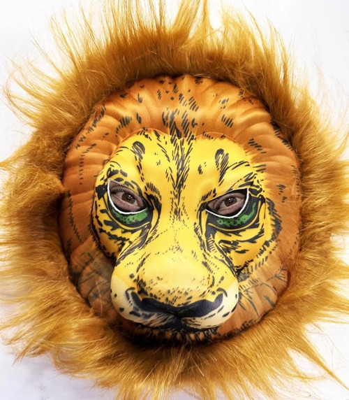 BFS Peluş Aslan Maskesi Kahverengi Yeleli Mega Peluş 33 No