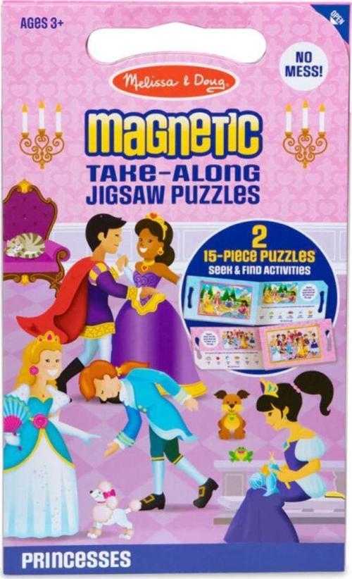 Mıknatıslı 2 Adet 15 Parçalı Yapboz Seti - Prenses Puzzle