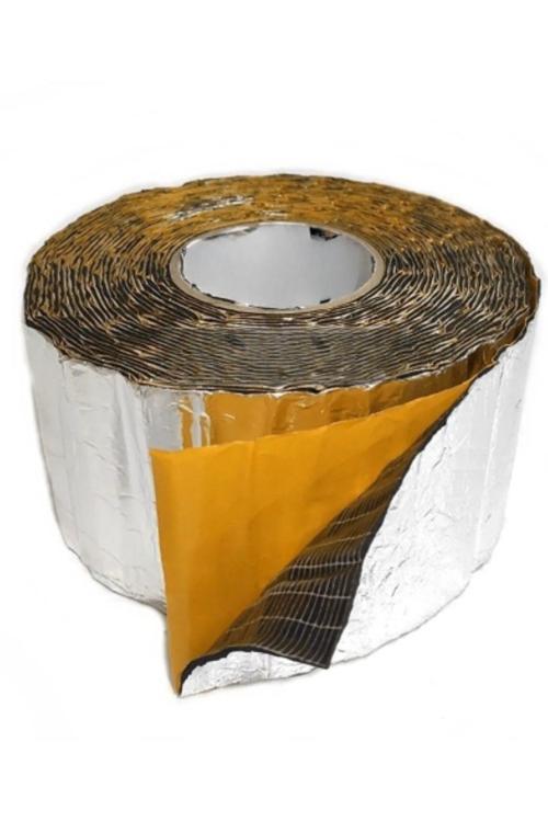 Araç Oto Ses Isı Yalıtım Bandı 3mm x 10cm x 5metre Alüminyum Folyolu Kauçuk Bant Izolasyon Malzemesi