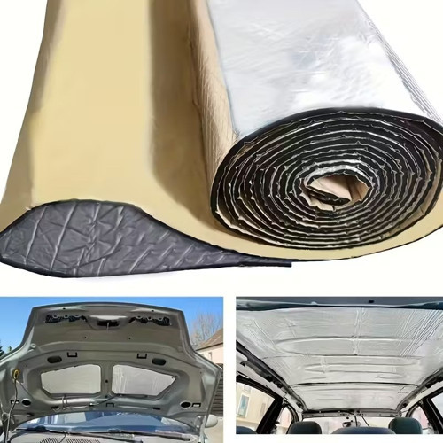 Evimdeyok Oto Karavan Ev Ses Akustik 6mm 50cmx100cm (0,50M2) Folyolu Yapışkanlı Kauçuk Yalıtım
