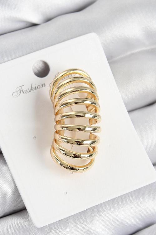 BFS Pirinç Yay Model Gold Renk Sağ Kıkırdak Küpe