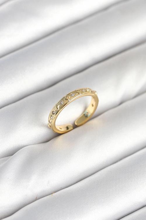 BFS Pirinç Gold Renk Zirkon Taşlı Kadın Yüzük