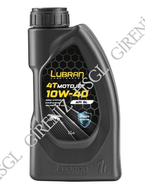 Lubran 4T MotoJet 10W-40 API SL Motor Yağı 1 Litre Yüksek Performanslı 4 Zamanlı Motosiklet Yağ