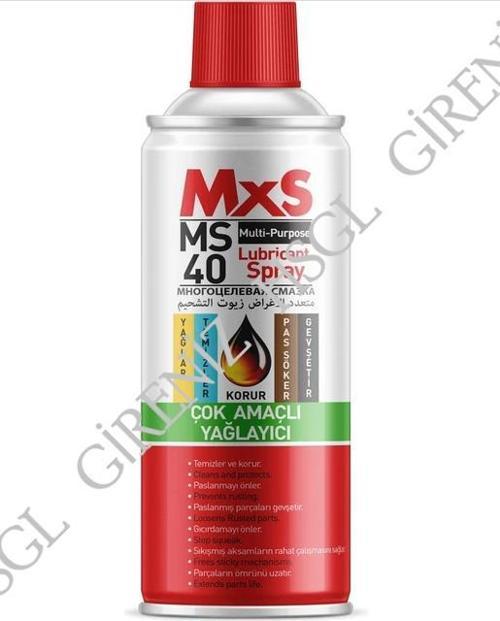 MXS MS40 Çok Amaçlı Pas Sökücü Yağlayıcı ve Koruyucu Bakım Spreyi 400 ml