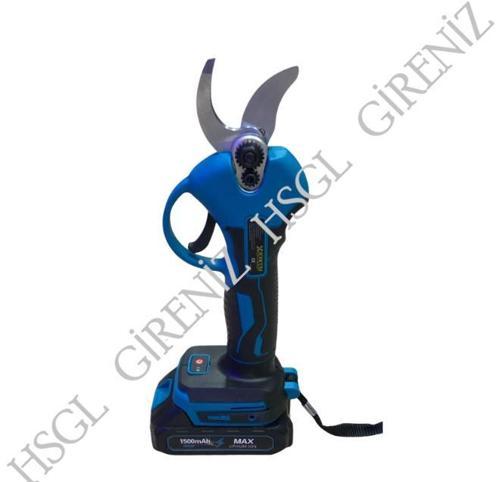 HKT-515 32mm Akülü Budama Makası  Yedek Bıçak Hediyeli, Güçlü 2 Akülü Profesyonel Bahçe Budama Makinesi