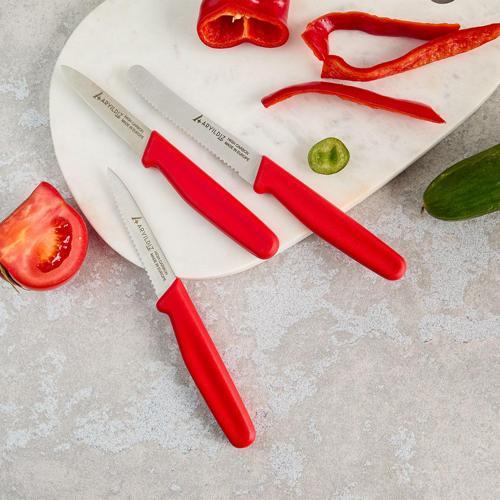 Solo 3 Parça Bıçak Seti kırmızı