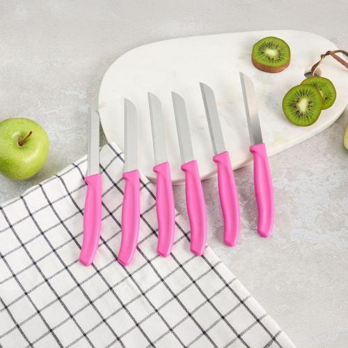 Mira 6 Parça Dişli Meyve Bıçak Seti Fuşya