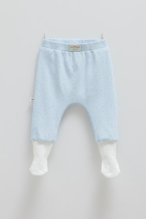 SOFT COLOUR PATİKLİ BEBEK PANTOLON - CARAMELL  - APU1593 - Mavi - 0 - 1 Ay0 - 1 Ay - APU1593-M-0 - 1 Ay0 - 1 Ay Mavi