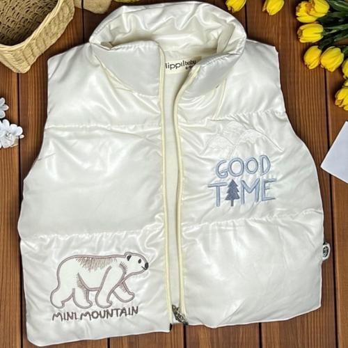 GOOD TIME ŞİŞME YELEK - Ekru - 12 Ay Ekru