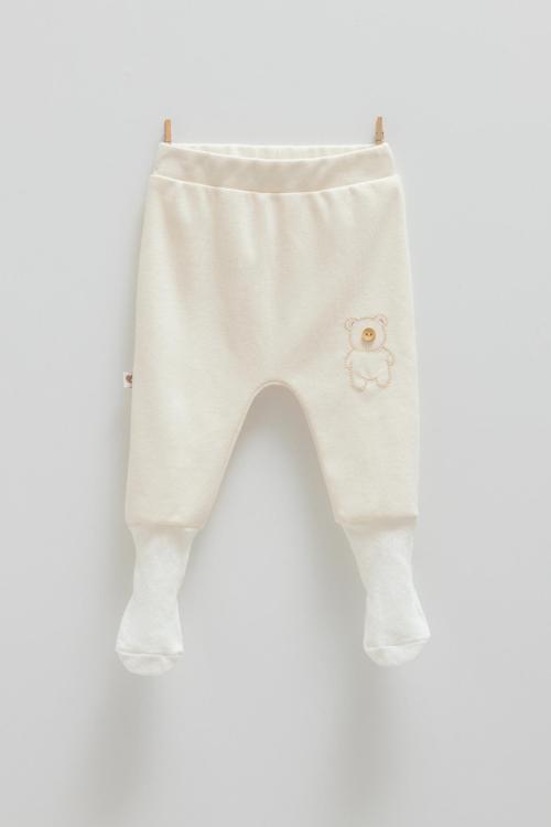 CUTE BEAR ÇORAPLI BEBEK PANTOLON - CARAMELL  - APE1464 - Bej - 0 - 1 Ay0 - 1 Ay - APE1464-B-0 - 1 Ay0 - 1 Ay Bej
