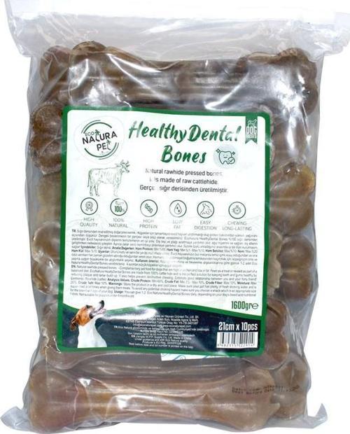 Eco Natura Pet Healty Dental Bones Natural Pres Kemik 21Cm 10Lu 1600Gr