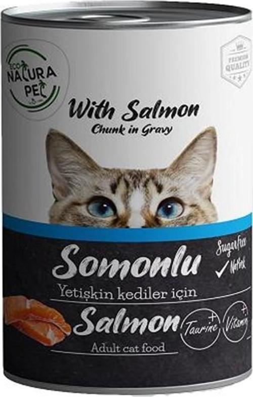 Eco Natura Pet Somonlu Yetişkin Kedi Konservesi Gravy 400 Gr