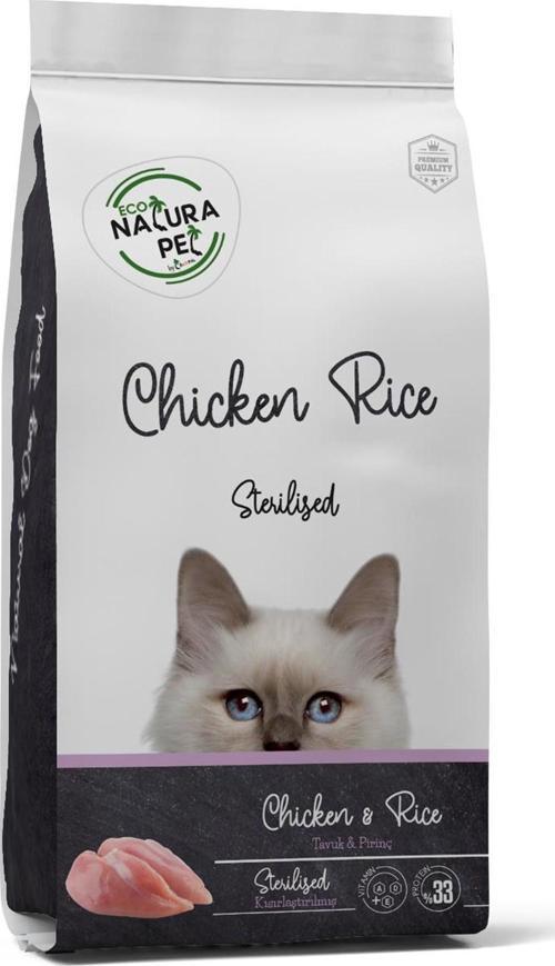 Eco Natura Pet Tavuk _ Pirinçli Kısırlaştırılmış Kedi Maması 1,5 Kg