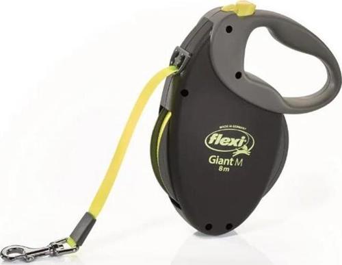 Neon Giant Otomatik Şerit Köpek Gezdirme Kayışı 8 Mt (Siyah)