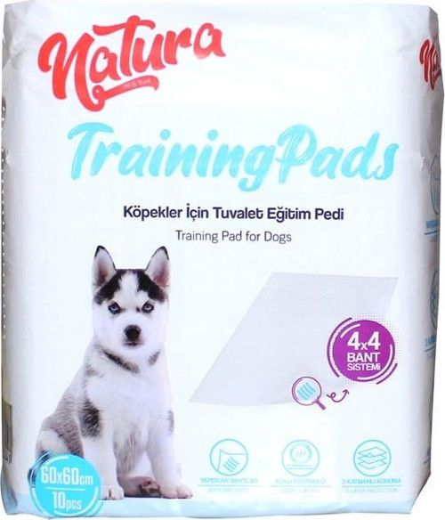 Natura Eğitim Çiş Pedi 60 X 60 Kaydırmaz Bantlı 10 Lu