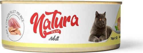 Natura Ton Balığı_Tavuk Fileto, Jöle Pirinçli Kedi Konservesi 70 Gr