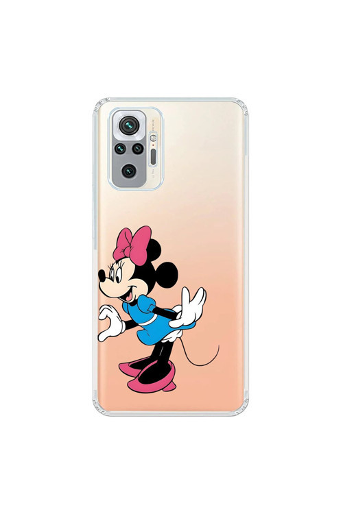 Xiaomi Redmi Note 10 Pro Uyumlu Şeffaf Kılıf Couple Minnie 2 Tasarımlı
