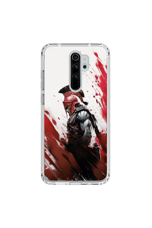 Xiaomi Redmi Note 8 Pro Uyumlu Şeffaf Kılıf Spartan 1 Tasarımlı