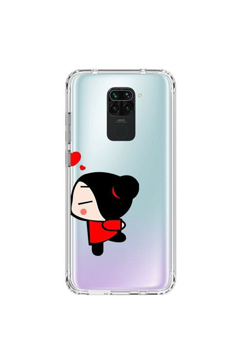 Xiaomi Redmi Note 9 Uyumlu Şeffaf Kılıf Couple Garry 2 Tasarımlı