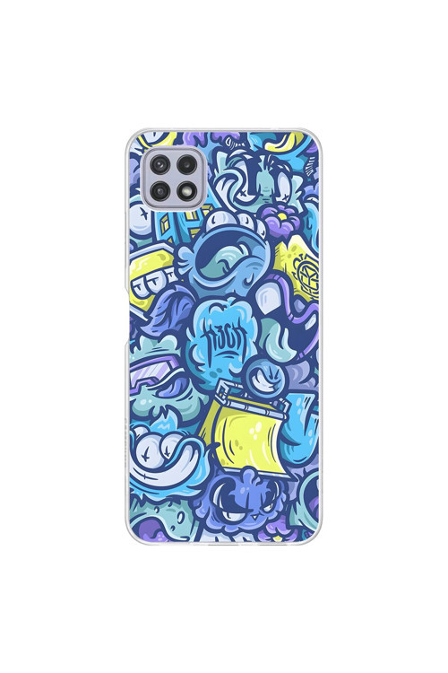 Samsung Galaxy A22 Uyumlu Şeffaf Kılıf Graffiti 9 Tasarımlı