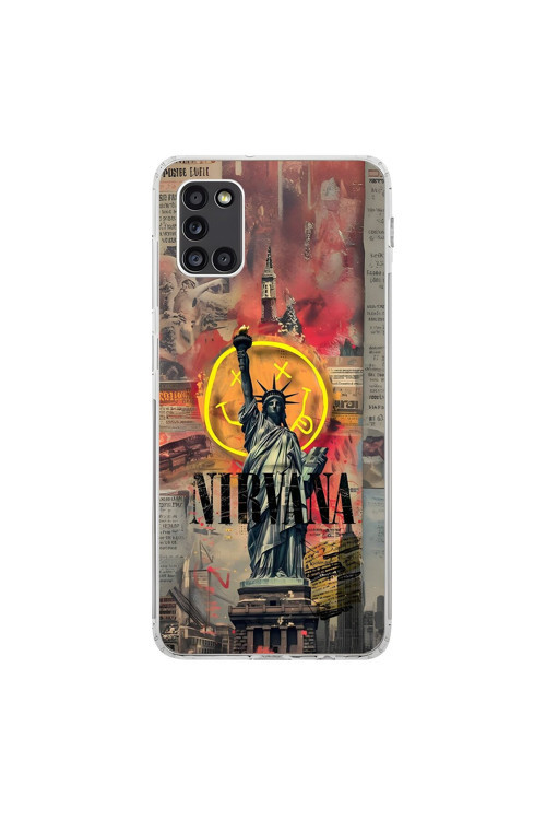 Samsung Galaxy A31 Uyumlu Şeffaf Kılıf Aesthetic 3 Tasarımlı
