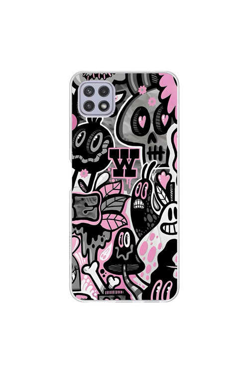 Samsung Galaxy A22 Uyumlu Şeffaf Kılıf Graffiti 10 Tasarımlı