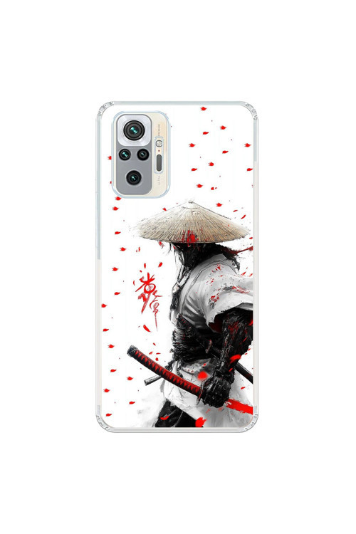 Xiaomi Redmi Note 10 Pro Uyumlu Şeffaf Kılıf Samurai 1 Tasarımlı