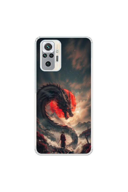 Xiaomi Redmi Note 10 Pro Uyumlu Şeffaf Kılıf Samurai 3 Tasarımlı