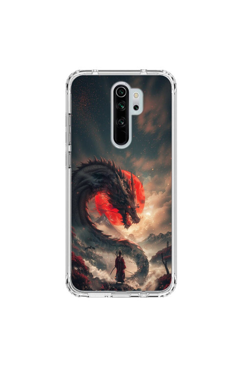 Xiaomi Redmi Note 8 Pro Uyumlu Şeffaf Kılıf Samurai 3 Tasarımlı