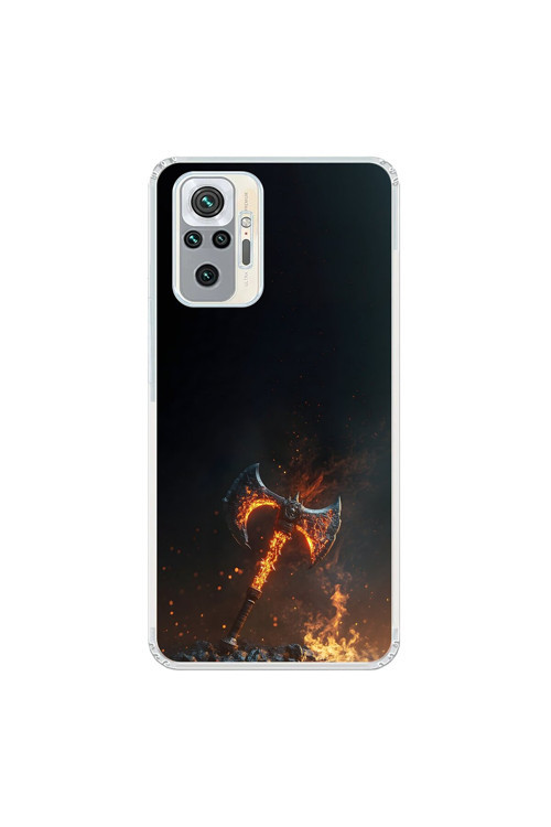 Xiaomi Redmi Note 10 Pro Uyumlu Şeffaf Kılıf Balta Tasarımlı