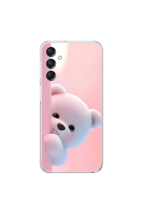 Samsung Galaxy A24 Uyumlu Şeffaf Kılıf 1 Peluş Ayıcık Tasarımlı