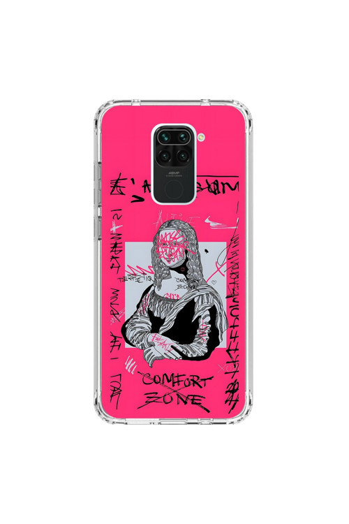 Xiaomi Redmi Note 9 Uyumlu Şeffaf Kılıf Graffiti 1 Tasarımlı