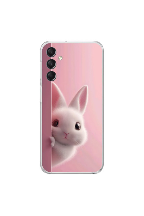 Samsung Galaxy A24 Uyumlu Şeffaf Kılıf 5 Peluş Tavşan Tasarımlı