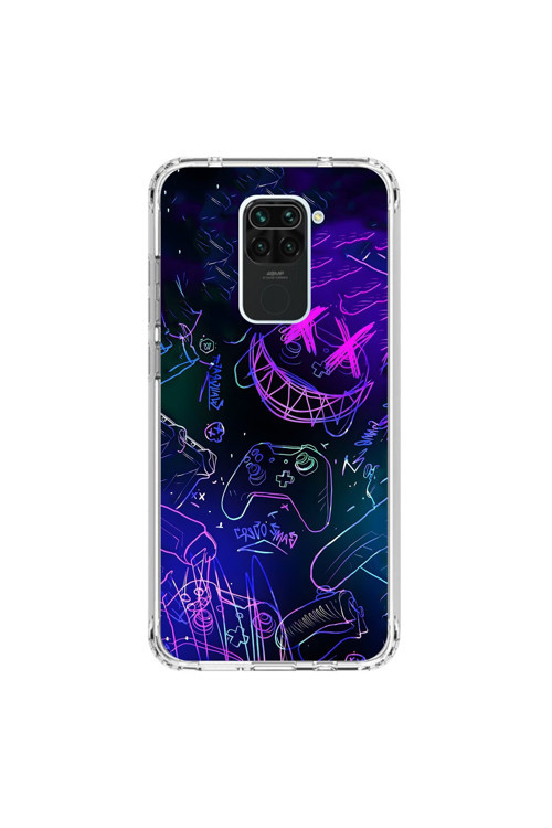 Xiaomi Redmi Note 9 Uyumlu Şeffaf Kılıf Graffiti 4 Tasarımlı