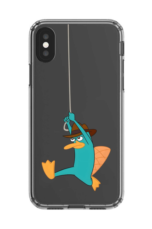 İphone Xs Max Uyumlu Şeffaf Kılıf Cartoon Ornitorenk Perry 11 Tasarımlı